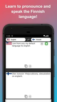 English to Finnish Translator android App screenshot 1